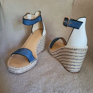 Cabi wedge espadrille sandals size 8​
